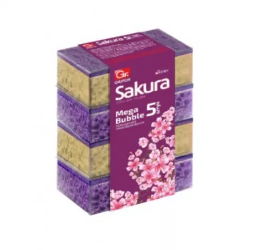 Губки для посуды Grifon Sakura Арома поролоновая 9.5х6.5х3.6 см 5 шт  – 1