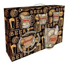 Подарочный набор Кружка для пива + 3 стопки + пепельница