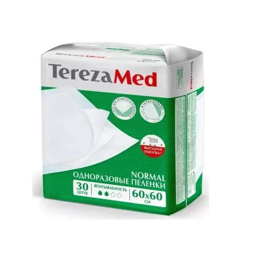 Пеленки впитывающие TerezaMed Normal одноразовые 60х60см 30шт – 1