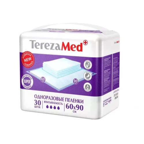 Пеленки впитывающие TerezaMed Super одноразовые 60х90 см 30 шт – 1