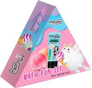 Подарочный набор Miryoku Bath Fun Маска для лица 50 мл и соль для ванн бурлящий шар 2х140 гр