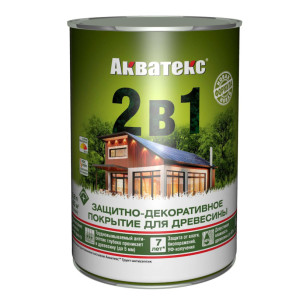 Защитно-декоративное покрытие для древесины Акватекс 2 в 1 ваниль 0.8 л