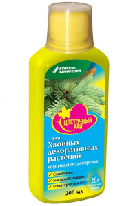 Удобрение Буйские удобрения Цветочный рай для декоративных хвойных растений минеральное комплексное 200 мл
