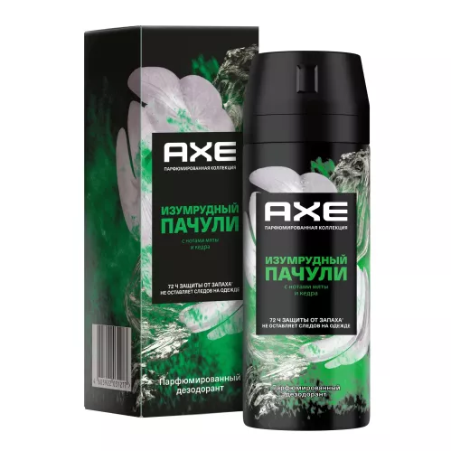 Дезодорант спрей Axe Парфюмированный Изумрудный пачули 150 мл – 1