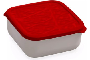 Контейнер для хранения продуктов Полимербыт Flexo квадратный цвет Красный 2.7 л