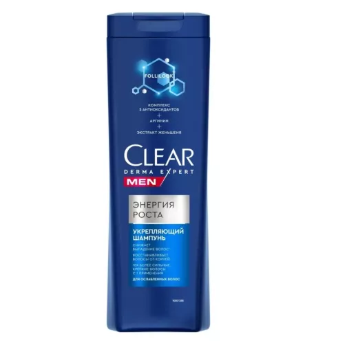 Шампунь для волос Clear Men Derma Expert Укрепляющий Энергия роста 380 мл – 1