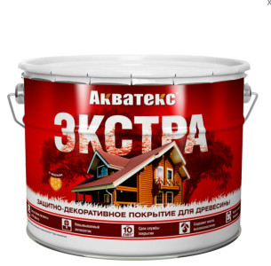 Защитно-декоративное покрытие для древесины Акватекс Экстра бесцветный, база под колеровку 9 л
