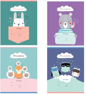 Тетрадь Meshu Сute animals А5 12 л линейка