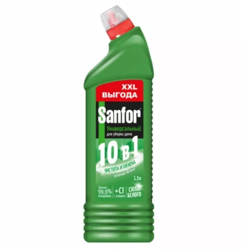 Чистящее средство Sanfor Universal гель для сантехники Зеленое яблоко 1.5 л – 1