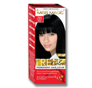 Краска для волос Miss Magic Trend Color тон 731 Черный жемчуг 90 мл - 1