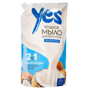 Мыло жидкое YES мягкая упаковка Кокосовое молочко 1 л