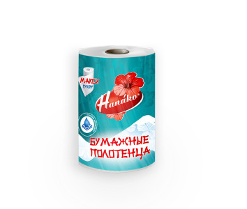 Полотенце бумажное Hanako для всей семьи Макси белый 2-х слойное 1 рулон