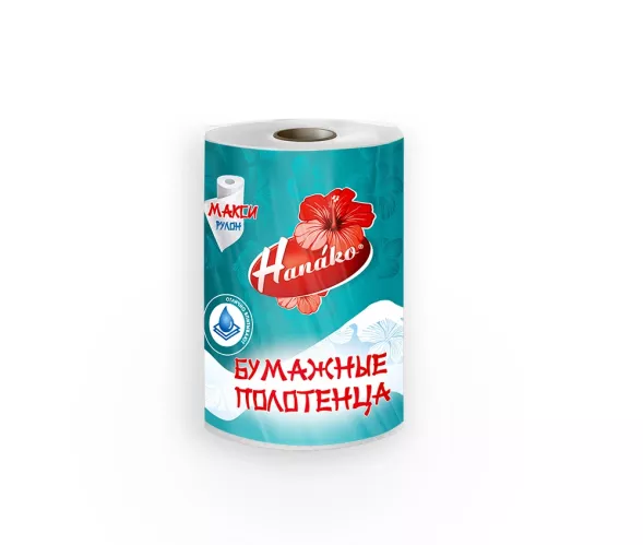 Полотенце бумажное Hanako для всей семьи Макси белый 2-х слойное 1 рулон – 1