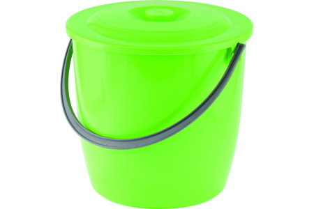 Ведро 13л Light Elfe пластмассовое круглое крышка