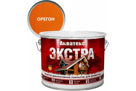 Защитно-декоративное покрытие для древесины Акватекс Экстра орегон 9 л
