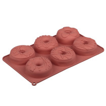 Форма для выпечки Vetta Пончики силиконовая 6 ячеек 27x16.5x3.3 см