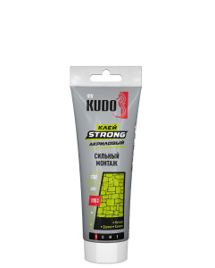 Клей монтажный Kudo Home Strong Сильный монтаж акриловый белый 200 мл 