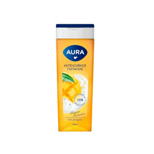 Гель для душа AURA 390мл Манго-Папайя