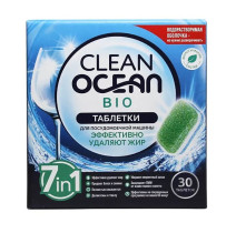 Таблетки для посудомоечных машин OCEAN CLEAN bio 30 шт 540 гр