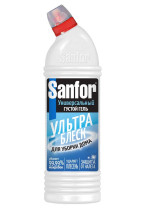 Чистящее средство Sanfor Universal для сантехники гель Ультра блеск Чистота и гигиена Promo 750+250 мл