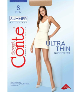 Колготки Conte Summer 8 Den цвет Bronz ультратонкие размер 5