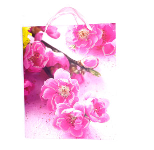 Пакет подарочный Цветы 26*32*10 см