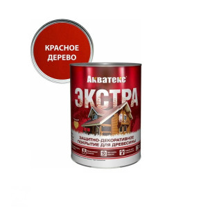 Защитно-декоративное покрытие для древесины Акватекс Экстра красное дерево 0.8 л - 1