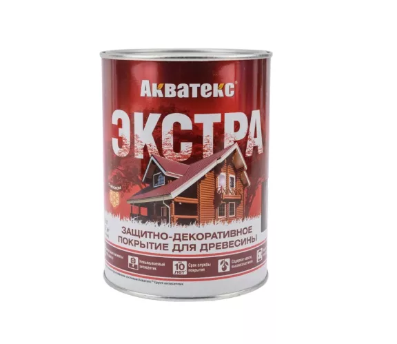 Защитно-декоративное покрытие для древесины Акватекс Экстра красное дерево 0.8 л – 2