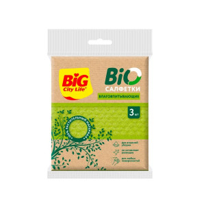 Салфетка для уборки Big City Life Bio целлюлозные 3 шт