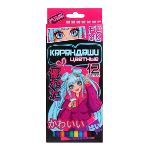 Карандаши цветные ClipStudio  Аниме 12 цветов