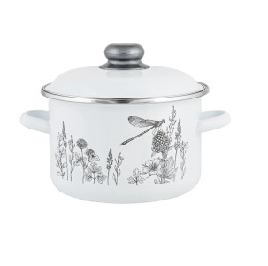 Кастрюля Appetite Flora с крышкой 2 л