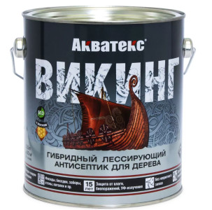 Антисептик для дерева Акватекс Викинг лессирующий орех 2.5 л