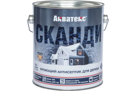 Антисептик для дерева Акватекс Сканди кроющий топленое молоко 2.5 л