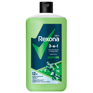 Гель для душа Rexona Дикий лайм 3в1 для мужчин 750 мл