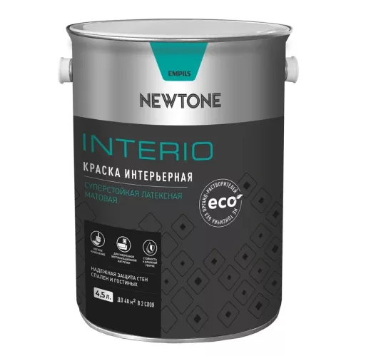 Краска Newtone Interio интерьерная латексная База С cуперстойкая матовая 5.7 кг – 1