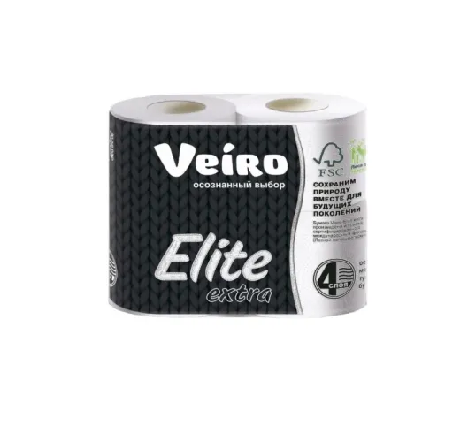 Туалетная бумага Veiro Elite Extra 4-х слойная 4 рулона – 1