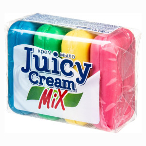 Крем-мыло туалетное Juicy Cream Mix ассорти 4х90 г