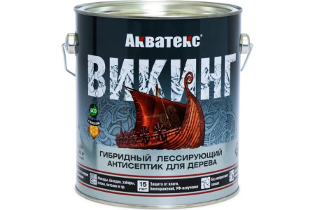 Антисептик Акватекс Викинг лессирующий белый 2.5 л - 1