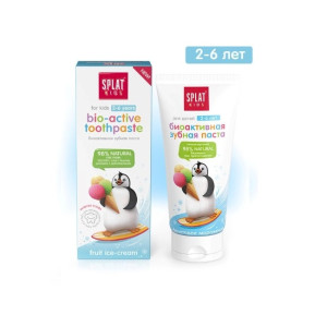 Паста зубная Splat KIDS д/детей 2-6 лет Фруктовое Мороженое / Fruit Ice-Cream 50 мл.