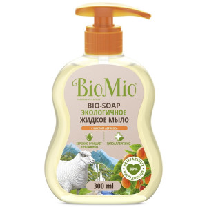 Мыло жидкое BioMio Bio Soap с маслом абрикоса. Смягчающее. 300 мл.