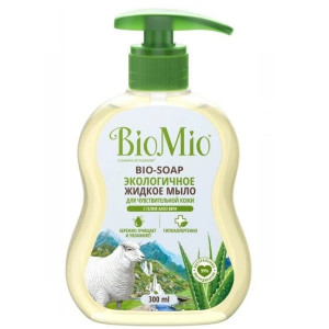 Мыло жидкое BioMio Bio Soap Sensitive с гелем алоэ вера, 300 мл.