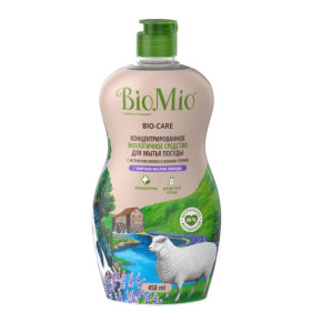 Средство для мытья посуды BioMio Bio-Care с эфирным маслом лаванды, экстрактом хлопка и ионами серебра 450 мл