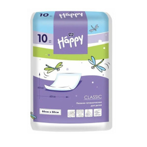 #Пеленки для детей ХЕППИ classic 60 х 60 по 10 шт