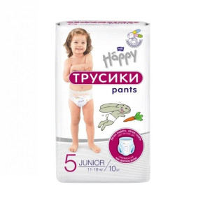Подгузники-трусики д/детей Happy Pants Junior 10 шт (11-18 кг)