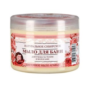 Мыло для волос и тела Рецепты Бабушки Агафьи для бани Цветочное мыло Агафьи 500 мл