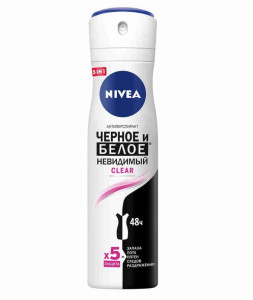 Дезодорант-антиперспирант спрей Nivea Clear для черного и белого 150 мл