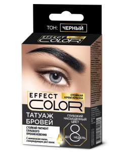 Краска для бровей Effect Color Татуаж тон черный 2х2 мл