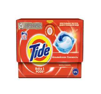 Капсулы для стирки Tide Альпийская свежесть 12 шт