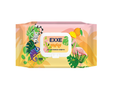 Салфетки влажные EXXE Джунгли детские 100 шт