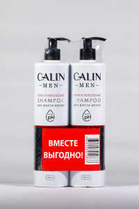 Шампунь для волос CALIN Professional MEN Сила и укрепление набор Вместе выгодно 500 + 500 мл